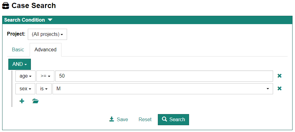 Search condition (Advanced)