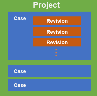 Projects, Cases and Revisions
